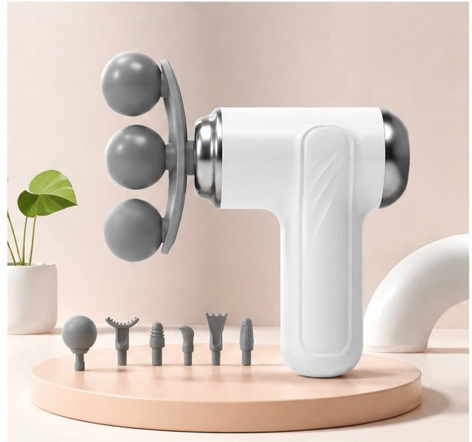 Deep Tissue Massage Gun – 9 Massage Heads | Rechargeable & Portable