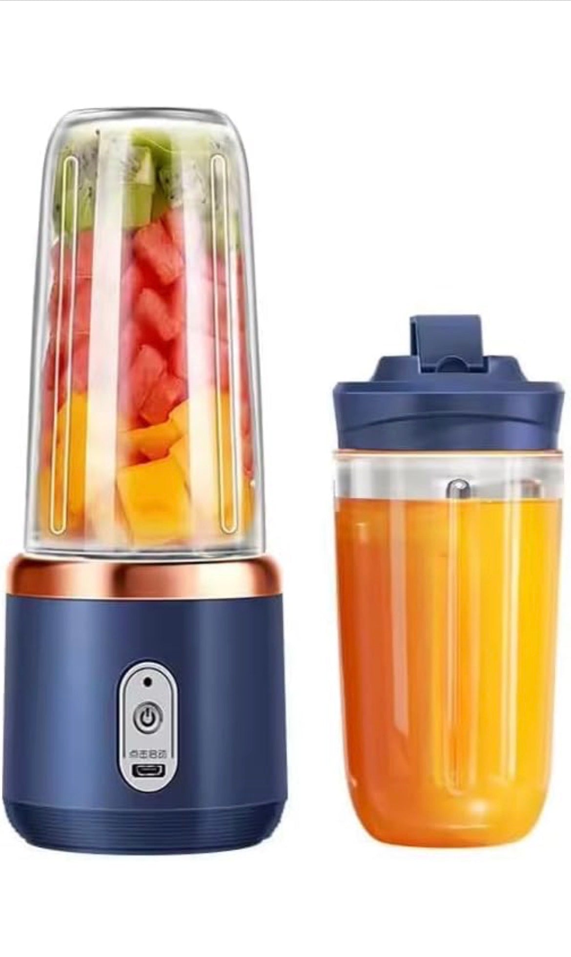 Portable Blender Electric Juicers Fruit Mixers USB Rechargeable Smoothie Mini Personal Juicer, 6 Blades, 400ml