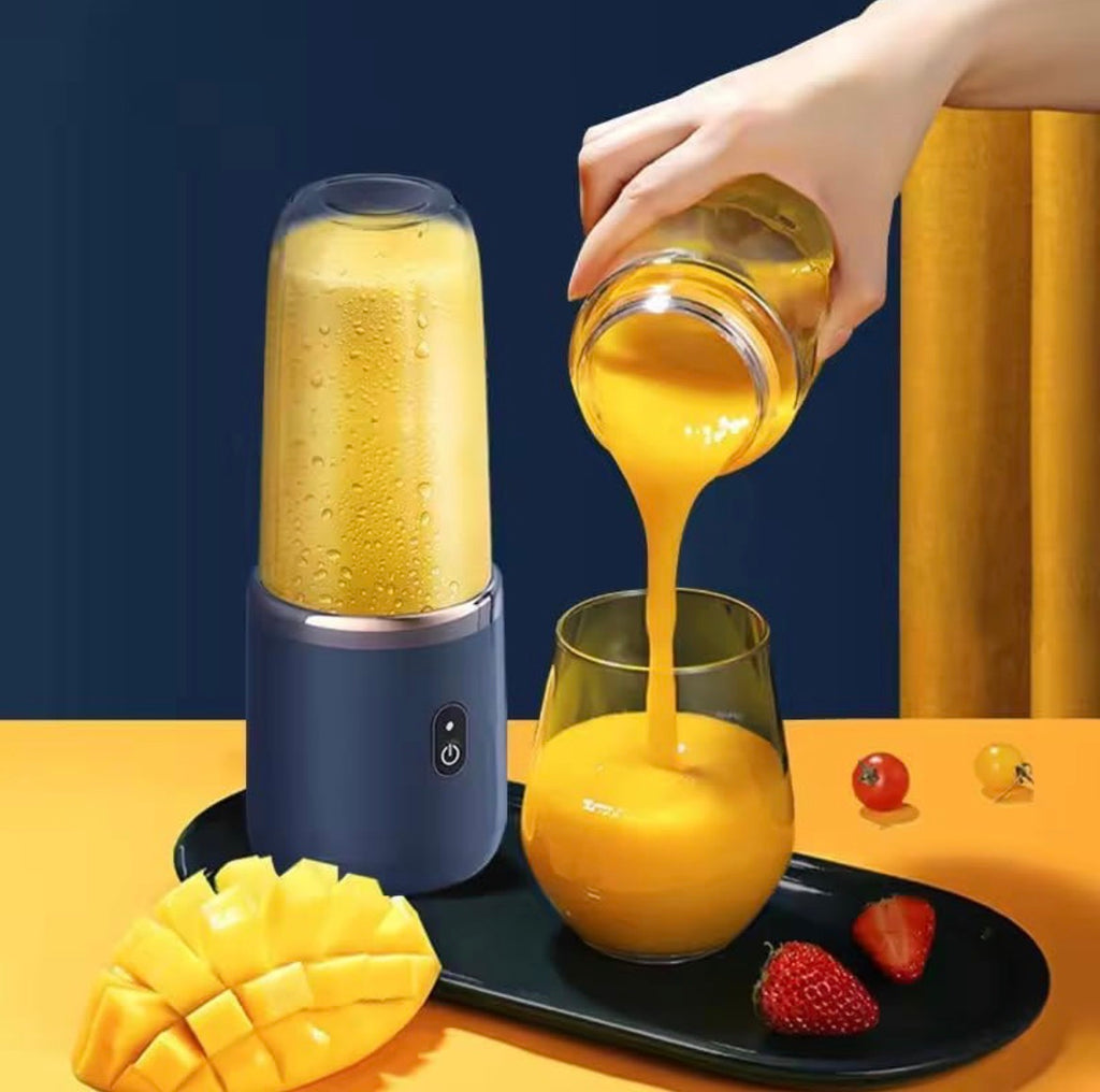 Portable Blender Electric Juicers Fruit Mixers USB Rechargeable Smoothie Mini Personal Juicer, 6 Blades, 400ml
