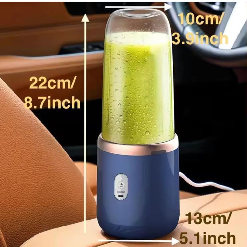 Portable Blender Electric Juicers Fruit Mixers USB Rechargeable Smoothie Mini Personal Juicer, 6 Blades, 400ml