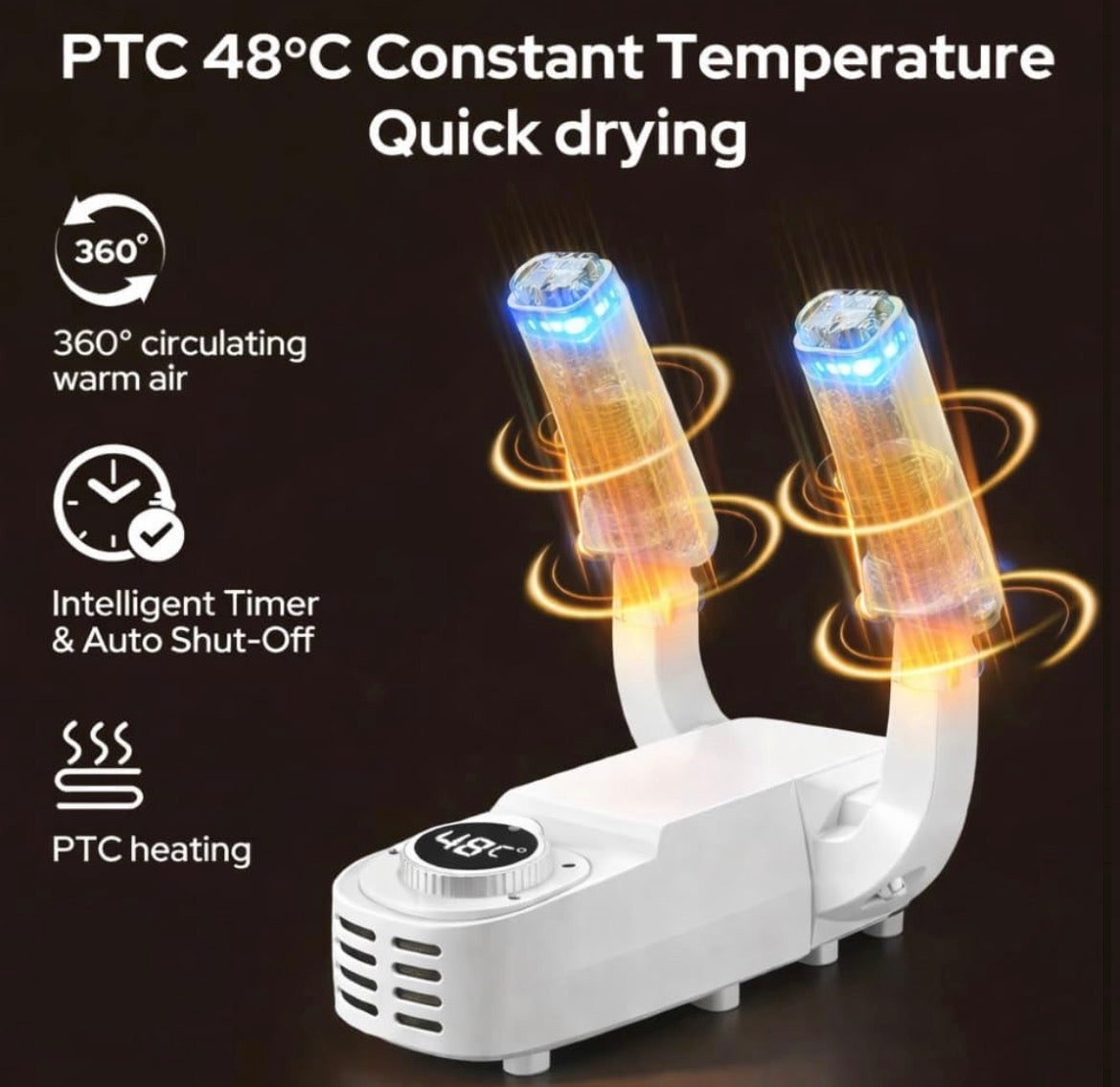360° Shoe Dryer with UV Sterilization