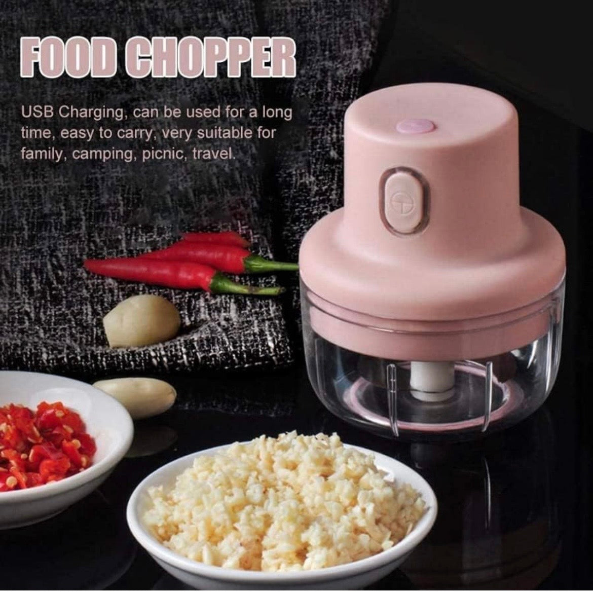 250 ml Electric Mini Garlic Chopper