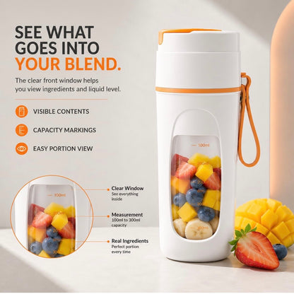 Portable Rechargeable Smoothie Blender With Leak-Proof Lid