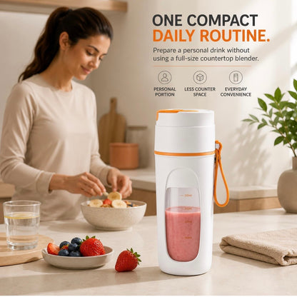 Portable Rechargeable Smoothie Blender With Leak-Proof Lid