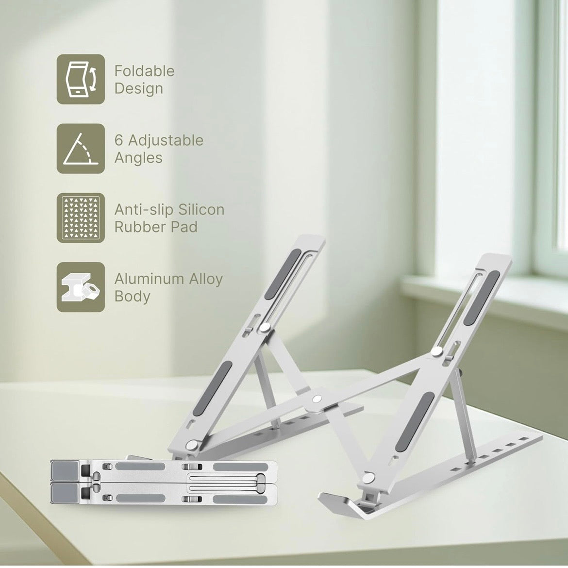 Foldable adjustable Laptop stand