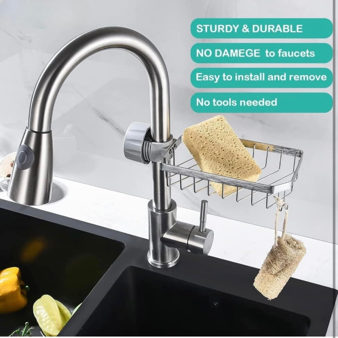 Stainless Steel Kitchen Sink Caddy Organizer