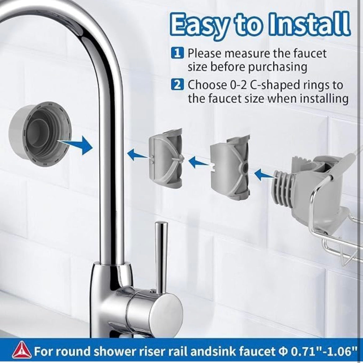 Stainless Steel Kitchen Sink Caddy Organizer
