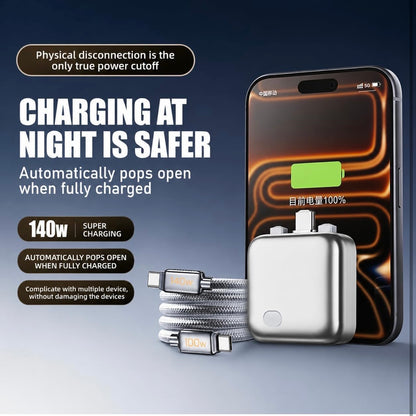 Smart Auto Disconnect Charging Adapter with Type C Cable