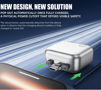 Smart Auto Disconnect Charging Adapter with Type C Cable