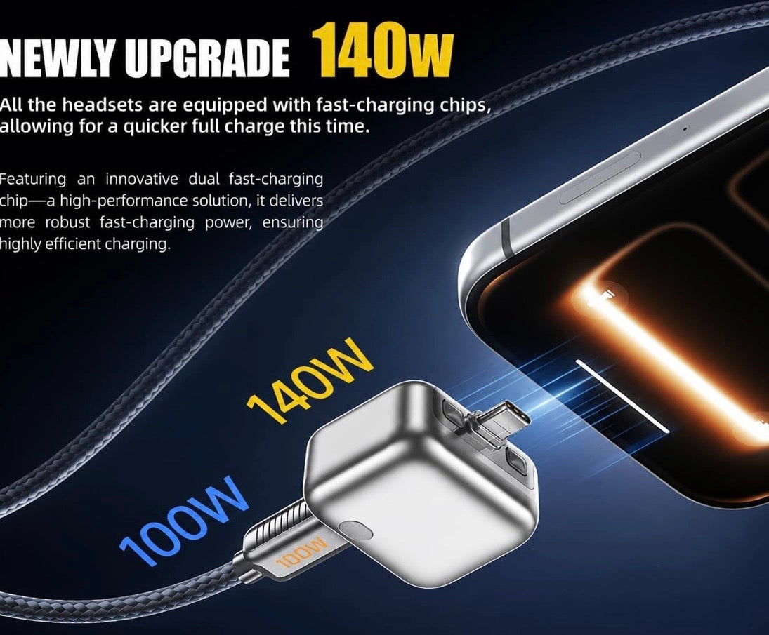 Smart Auto Disconnect Charging Adapter with Type C Cable