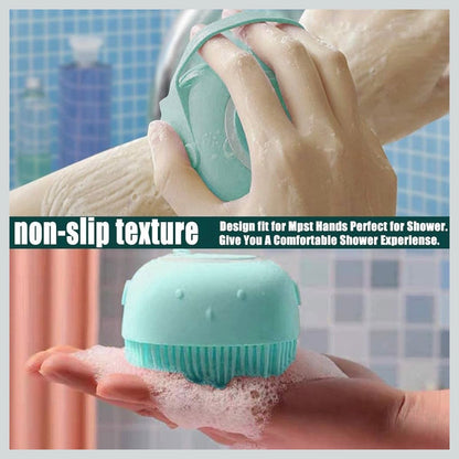 Silicone Bath Body Scrubber Brush with Soap Dispenser in buy 1 get 1 free