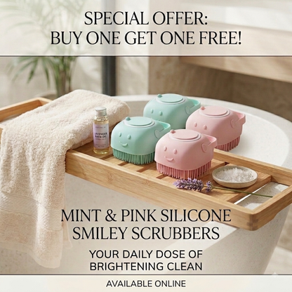 Silicone Bath Body Scrubber Brush with Soap Dispenser in buy 1 get 1 free
