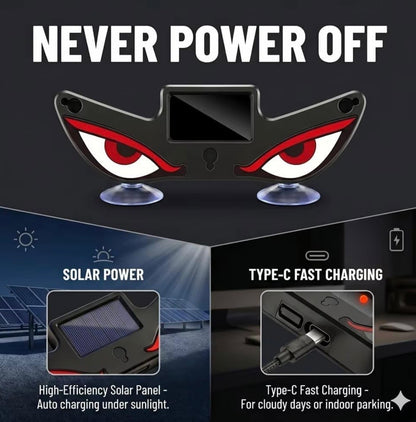 Wireless Triangle Window Light Energy Efficient Solar Devil Eye Light for Night Driving, Solar
