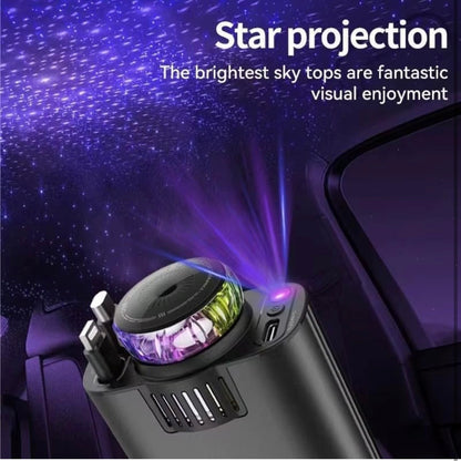 Starlight 5-In-1 Fast Car Charger – PD 3.0 Charging With Perfume Diffuser & Ambient Light