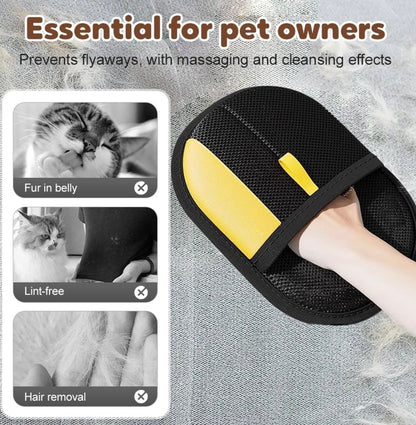 Pet Hair Removal Gloves for Dogs & Cats