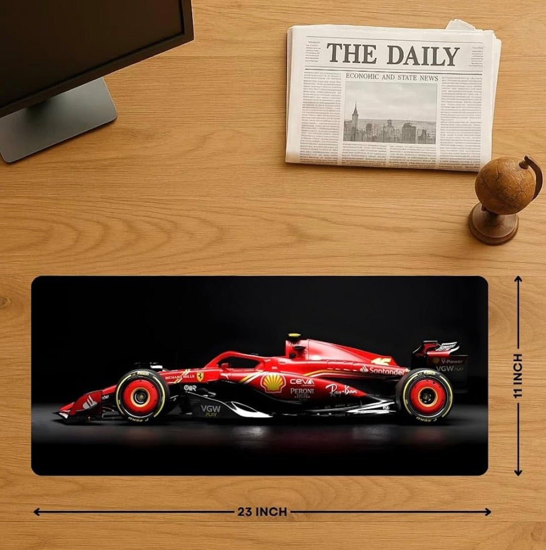 Moto Edition Desk Mat 23x11 Inch – Racing-Themed Keyboard & Mouse Pad for Office