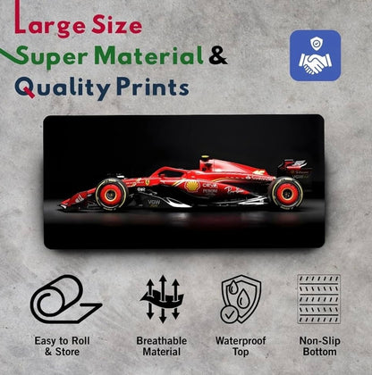 Moto Edition Desk Mat 23x11 Inch – Racing-Themed Keyboard & Mouse Pad for Office