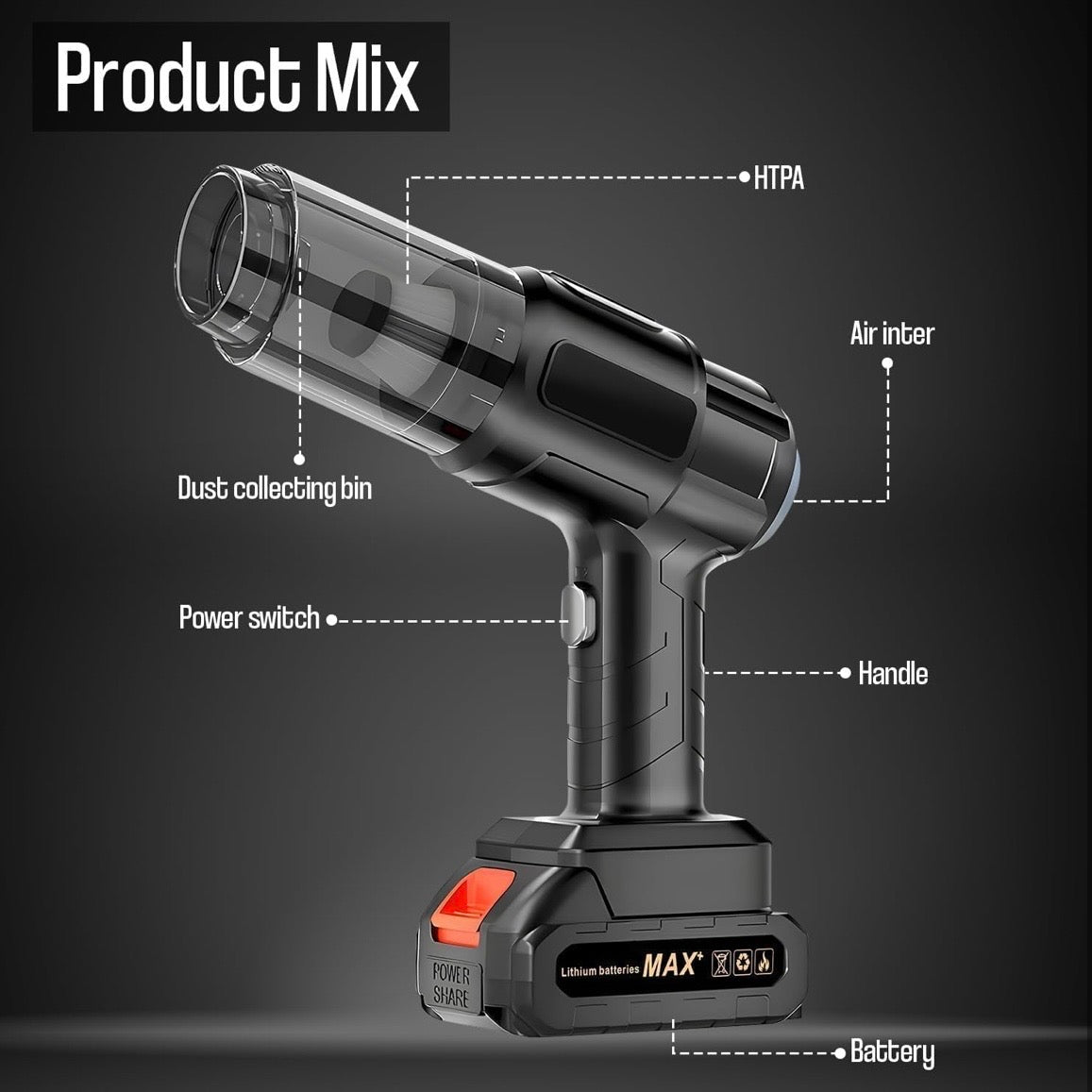 MZ|  VC41 | Car Vacuum Cleaner with Blower